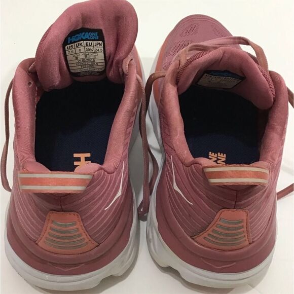 Hoka One One Pink Bondl 6 Running Sneakers Size 7 1/2 - Picture 7 of 8